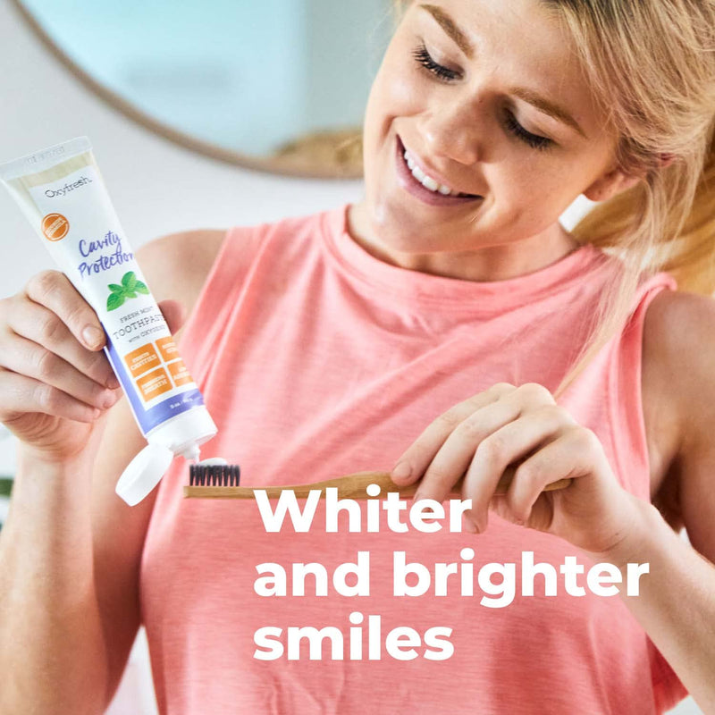 Oxyfresh Cavity Protection – Fresh Mint Fluoride Toothpaste – Low Abrasion Anticavity Toothpaste for Sensitive Teeth – Remineralizing Enamel Repair Helps Prevent Tartar & Cavities - 5 oz (Pack of 3) 3 Pack