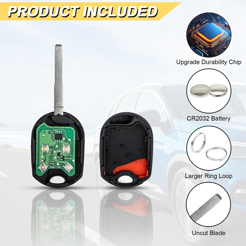 Vurkcy Key Fob Replacement for 2012-2019 Ford Focus/Escape C-Max/Fiesta/Transit Car Keyless Entry Remote Control, OUCD6000022 164-R8046, 4-Btn, 2Pcs