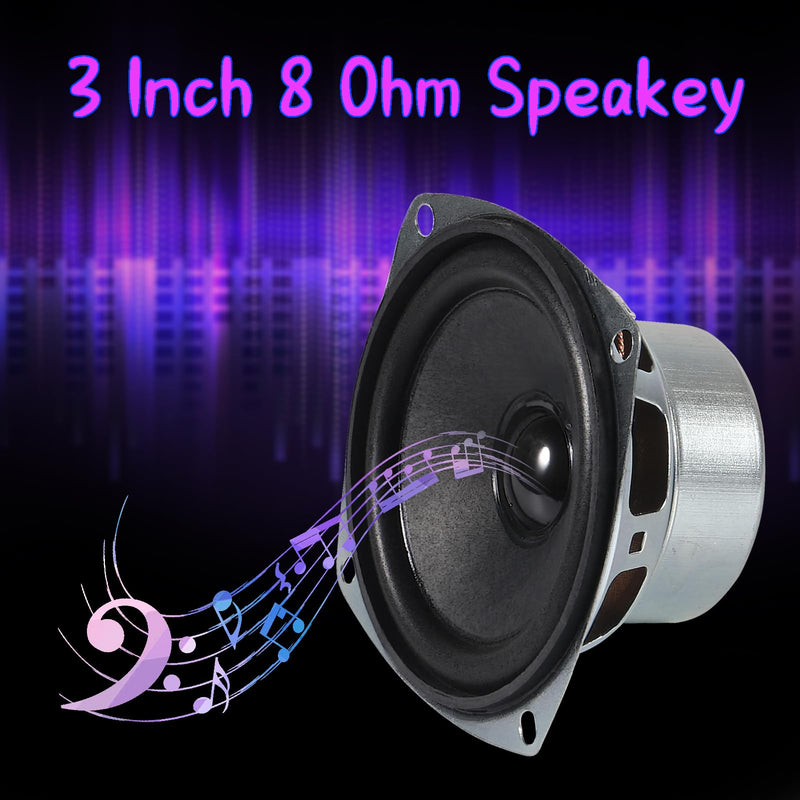 4PCS 10W Mini 3" HiFi Full Range Speaker 8 Ohm Anti-Magnetic Audio 2.0/2.1 Home Stereo Woofer Loudspeaker 90dB High Sensitivity for DIY Boom Box Satellites Speaker