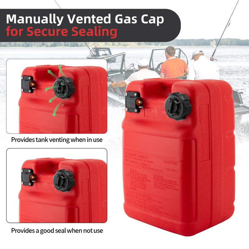 Manual Vent Gas Cap Compatible with Old Style Portable Boat Gas Tank, 621501-10 Gas Tank Cap Replacement Tempo Gas Tank Parts, Black