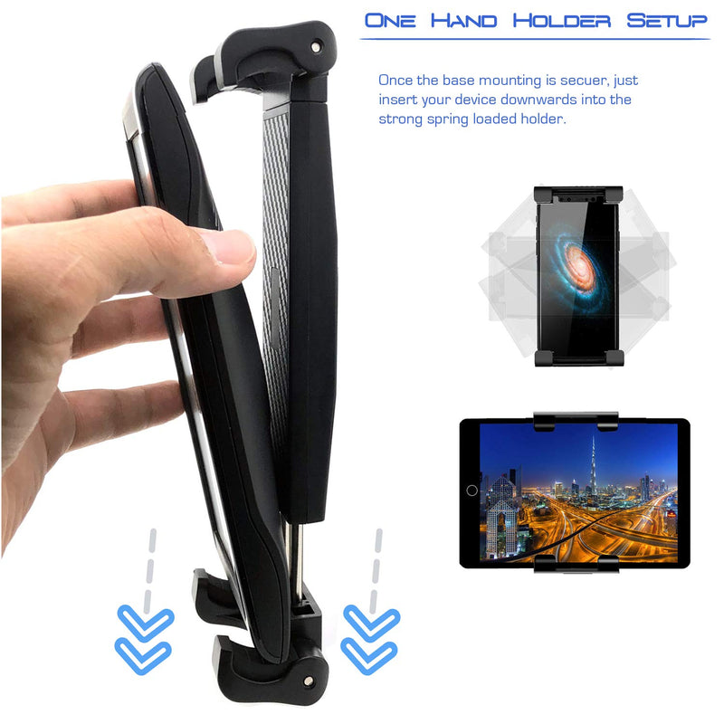 ChargerCity LongArm Xtreme Tablet Beverage Drinks Cup Holder Mount for All Tablet Like Apple iPad PRO Air Mini Galaxy Tab Surface Pro Slate