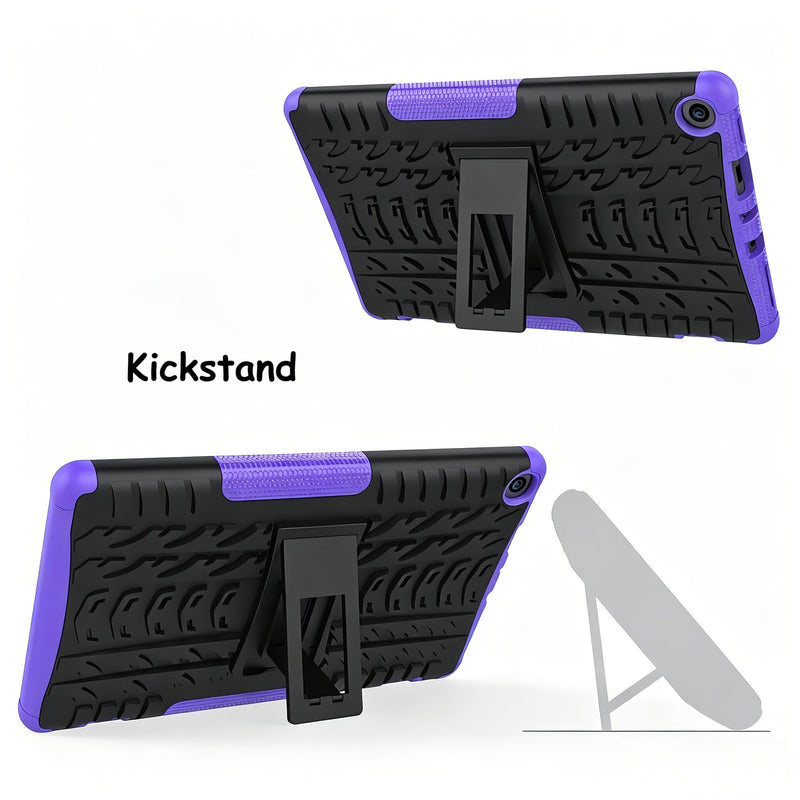 for FlRE HD8/ 8 Kids Tablet case 8th 7th Generation 2018 2017 Kickstand Heavy Duty Shockproof Cover (Blue)