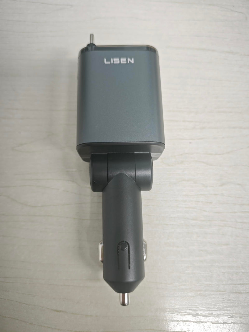 LISEN 4 in 1 Starlight Retractable Car Charger, 75W USB C Cigarette Adapter Fast Charging, Starlight Retractable Car Accessories for Women Mom, for iPhone 17 Pro Max Air 16 15 14 13 12