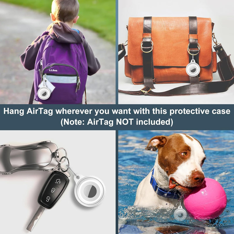 4 Pcs Clear Tracker Protective Cover, Transparent Full Wrap Anti-Scratch Shell with Key Ring, Waterproof Anti-Loss Portable Locator Sleeve, Mixed Color Daily Carry Protective Case