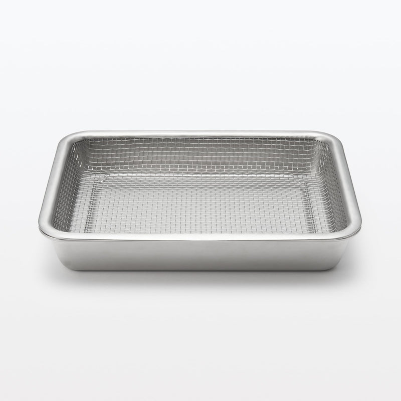 Stainless Steel Mesh Tray - Large 8.1" x 10.6" x 1.8"