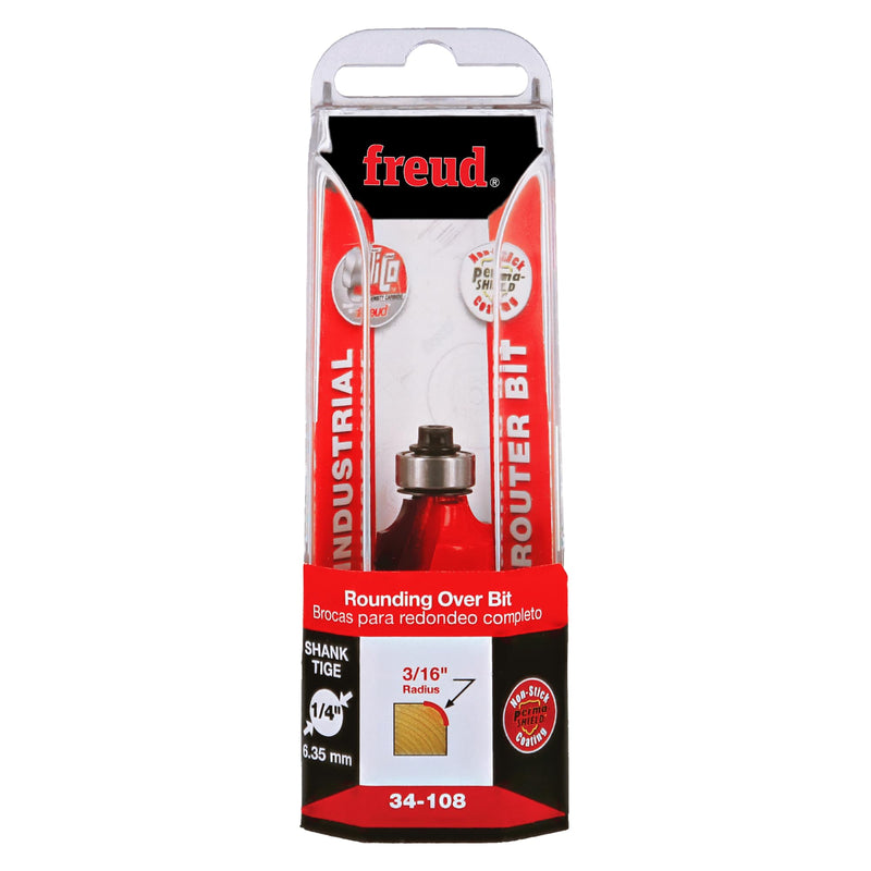 Freud 34-108: 3/16" Radius Rounding Over Bit