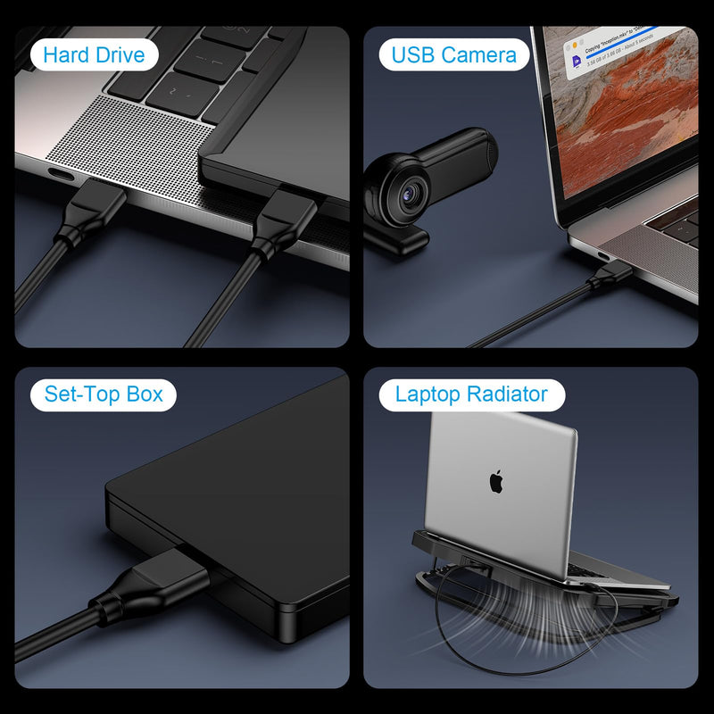 USB to USB, USBA to USBA Cable 10 FT Double End USB3.0 A to A Male to Male Cable Data Transfer Cord for Hard Drive,Laptop Cooling Pad,Soundbar,Monitor,KVM,DVD Player,Hub,TV,Set Up Box,Projector,Camera