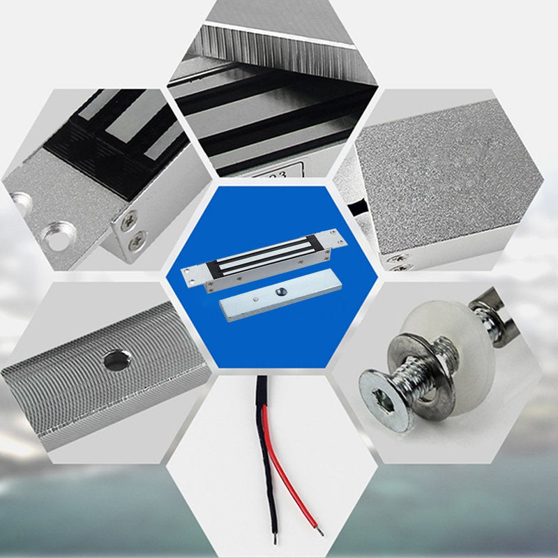 Electric Magnetic Electromagnetic Lock Flush Mount (350LB) Holding Force for Access Control Single Door 12V - 180KG