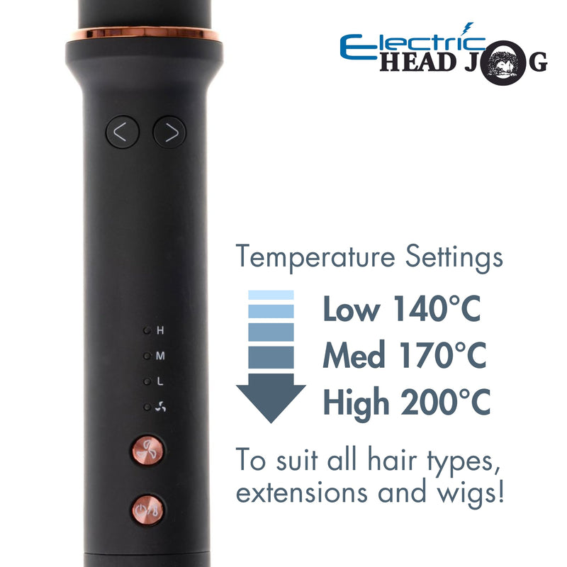 Electric Head Jog Futaria Hot Brush with Ceramic Coated Barrel. Rotating Hair Curler Brush for Smooth Curls & Bouncy Blow-Drys. Volumising Air Styler with 3 Temperature Settings & 360 Degree Cable.