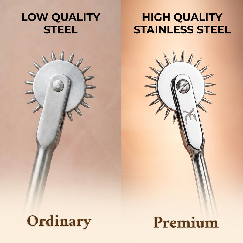 XE Stainless Steel Wartenberg Neuro Pinwheel – Pinwheel for Neurological Nerve Reaction Test, Pinwheel Roller for Testing Nerve Sensitivity