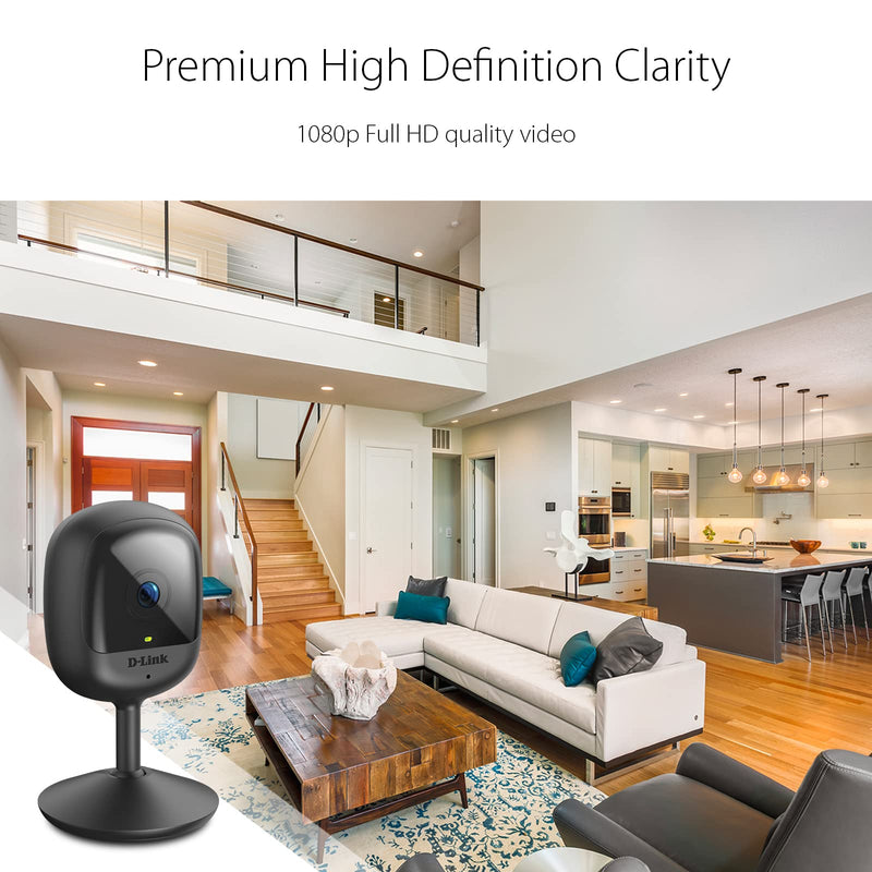 D-Link Pro Series Compact Full HD Pro Wi-Fi Camera w/Full HD 1080p Resolution, Sound & Motion Detection, 2-Way Audio, Cloud & Local Recording, Night Vision (DCS-6100LHV2) Indoor Full HD Camera