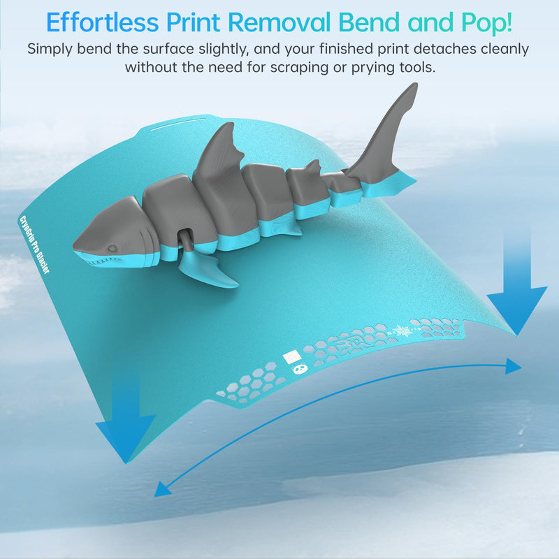 BIQU CryoGrip Pro Glacier for Bambu-Lab P1P/P1S/P2S/X1C/X1E/X2D/A1 3D Printers 257x257MM Build Plate Double Sided Fine Textured Surface Platform High Adhesion & Upgrade Removable Heated Bed Cover Glacier-Original(P1P/P1S/P2S/X1C/X2D/X1E/A1)