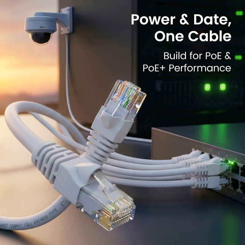 GEARit Cat 6 Ethernet Patch Cable 7 ft White (10 Pack) Cat6 Patch Cables 7ft White/Ethernet Patch Cable, 10Gbps 550MHz 24AWG Pure Copper, Snagless, Gold Plated RJ45 for Router, Server, Router, PC