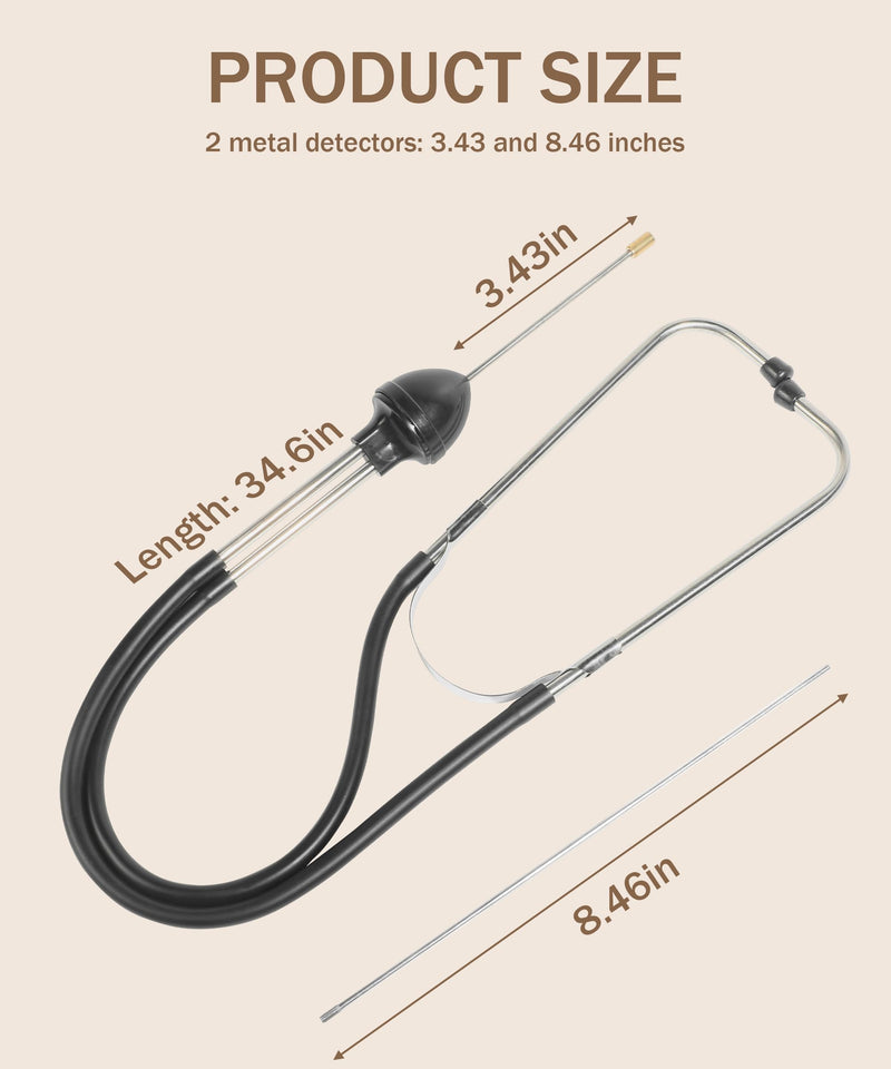 Automotive Stethoscope,Car Accessories Engine Block Diagnostic Automotive Hearing Tool with Extended Probe,Car Stethoscope,Fit for Diagnosing Valve Train,Gears and Other Engine Problems