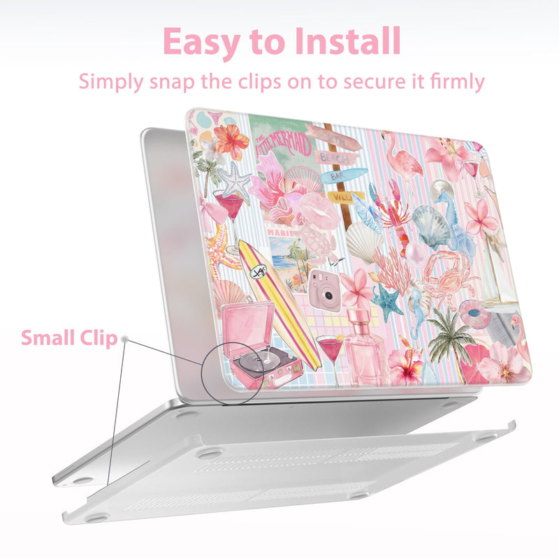 AKIT Compatible with MacBook Neo Case 13 inch 2026 Release Model A3404 | 3 in 1 Hard Shell with Screen Protector & Keyboard Cover,Snap-On Protective Cover for MacBook Neo 13 inch,Summer Beach Summer Beach
