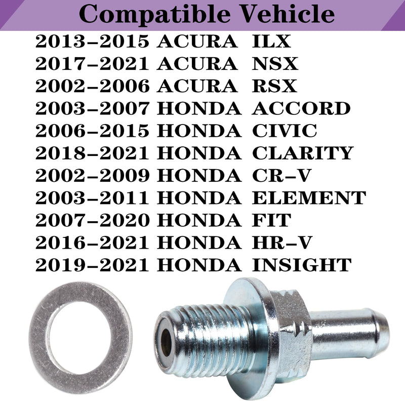 045-0357 17130-PND-A01 For Honda Accord 2.4 3.0 PCV Valve Element Civic CRV PCV Valve&Oil Crush Washer CR-V HR-V ACURA ILX NSX RSX 17130PNDA01 0450357 17130-RBB-A01 1.5 1.8 2.0 2.4L