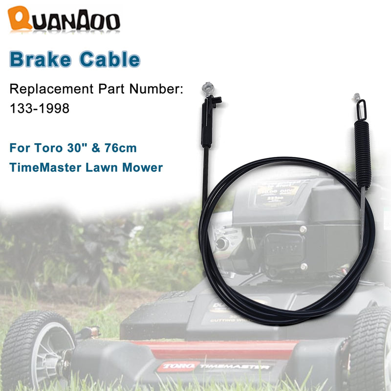 Brake Cable 133-1998 for Toro 30" Timemaster Lawn Mower Blade Engagement Cable Replacement fits 21199 21200 20976 20978 Replaces 115 8439 Walk Behind Lawnmower Brake Cable Parts
