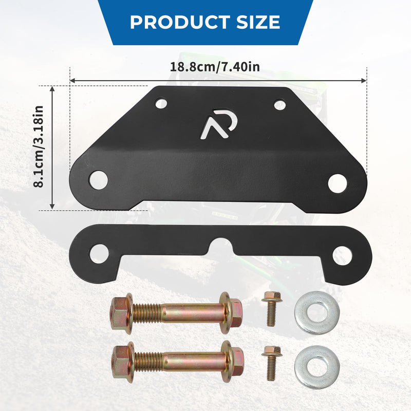Front Shock Mount Braces Plate Kit For Kawasaki KRX 1000 Front Shock Mount Braces with 2PCS Shock Reinforcement Brackets,2PCS Grade 10.9 Shock Bolts Nuts