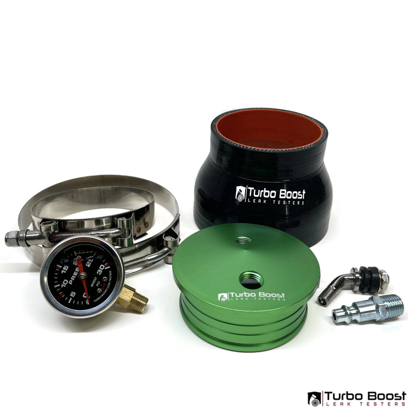 4" inch Turbo Boost Leak Tester - Leak Detector - 6061 Billet Aluminum - 30 PSI - Check Test Intake Charge Pipe Pressure Leaks - Includes Both Tire and 1/4" Air Fititng 4" inch (102mm) Boost Leak Tester Kit
