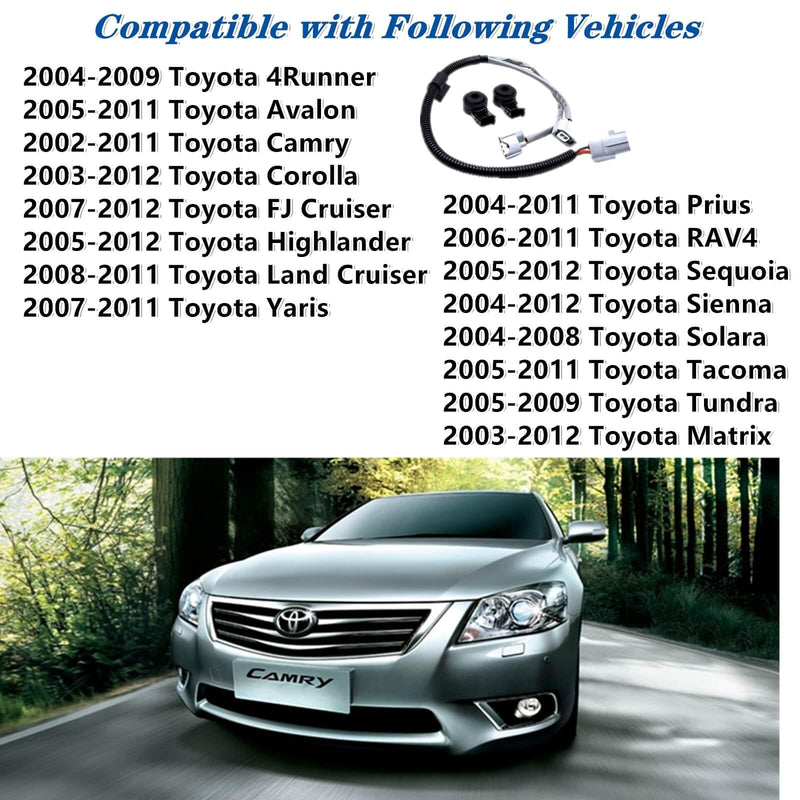 2pcs Knock Sensor with Harness Compatible with Toyota Camry Highlander Sienna ES330,Replace 8221948010 8221908010 82219-08010 82219-48010 8615-20090