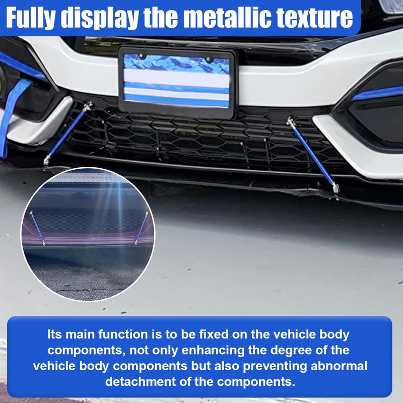 2PCS 8"-11" Adjustable Splitter Strut Rods, Automotive Front Bumper Lip Support Bars, Universal Car Bumper Splitter Diffuser Strut Rods, Compatible with Most Vehicles (Blue) Blue