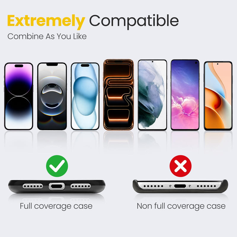 360° Rotatable Stainless Steel Phone Tether Tab - 3 Pack | Universal for iPhone & Other Phones, Fits Lanyard/Wrist Strap/Necklace/Crossbody Strap/Chain,0.0135" Ultra Thin C-black+gold+sliver