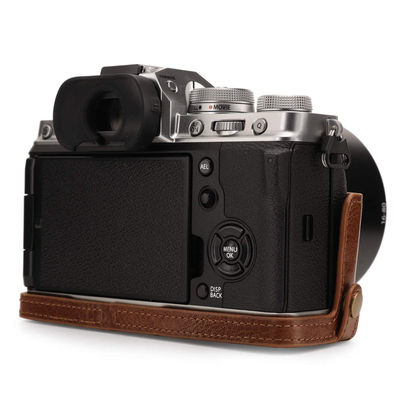 MegaGear MG1924 Ever Ready Genuine Leather Camera Half Case Compatible with Fujifilm X-T4 - Brown