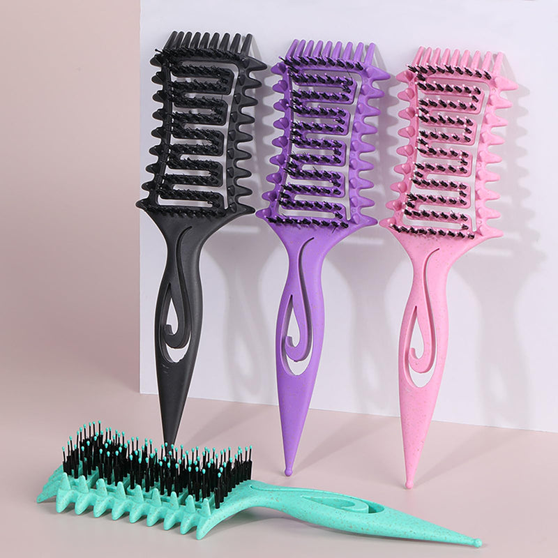 Curly Hair Brush,Eastrise Detangle Hair Brush,Easy Detangling Vented Hair Styling Comb for Salons, For Combing and Shaping Men's and Women's Curls to Reduce Pulling and Curl Separation(Purple) Purple