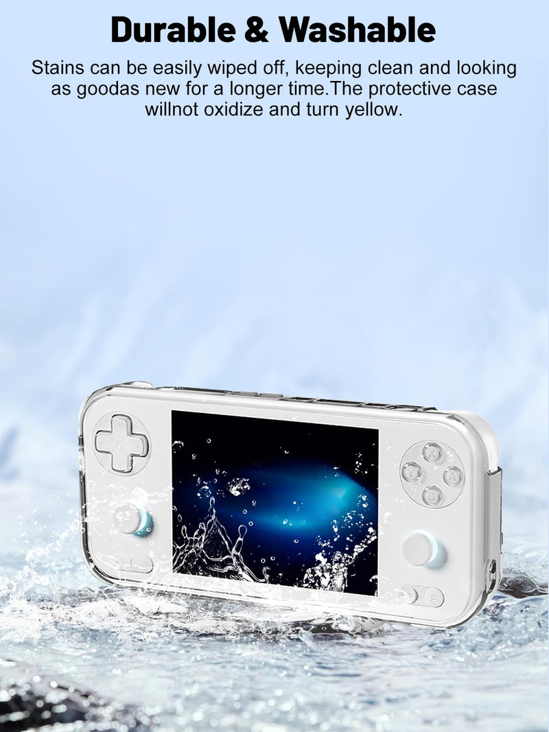 TPU Protective Case for AYANEO Pocket S mini Handheld Game Console, Full-Body Protective Cover with Precise Cutout, Shockproof Dustproof Protector Sleeve & Scratch-Resistant Sleeve (Clear) Clear