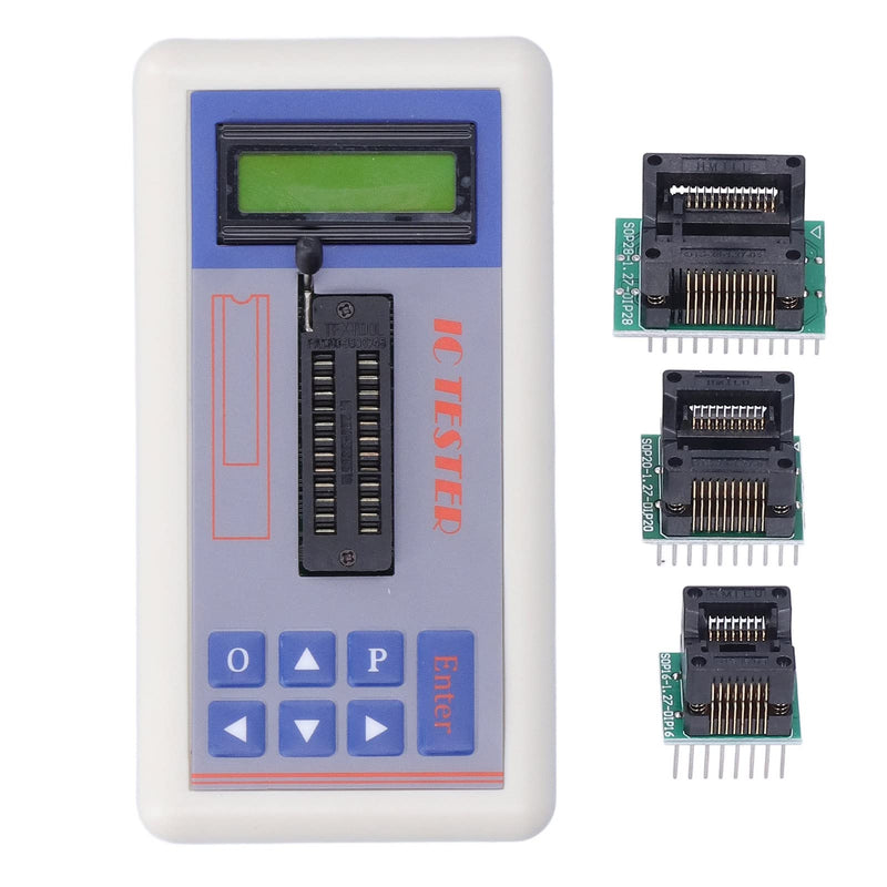 TSH06F Integrated Circuit Tester Multi Functional IC Transistor Meter with 5V 3.3V AUTO Modes for Microelectronics Logic Device Test Transistor Identification (with Terminal) With terminal