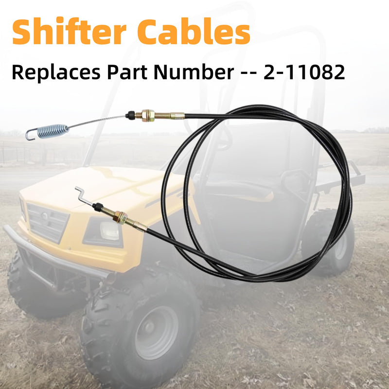 2 Pcs Shifter Cables 2-11082 Replacement for Chuck Wagon Trailmaster Trail Wagon TW400 TW11 TW11R TW413 BD300 CW-11 CW-413 CW-265 Land Master LM650 LM400 Shift Cable UTV Go-Karts Parts