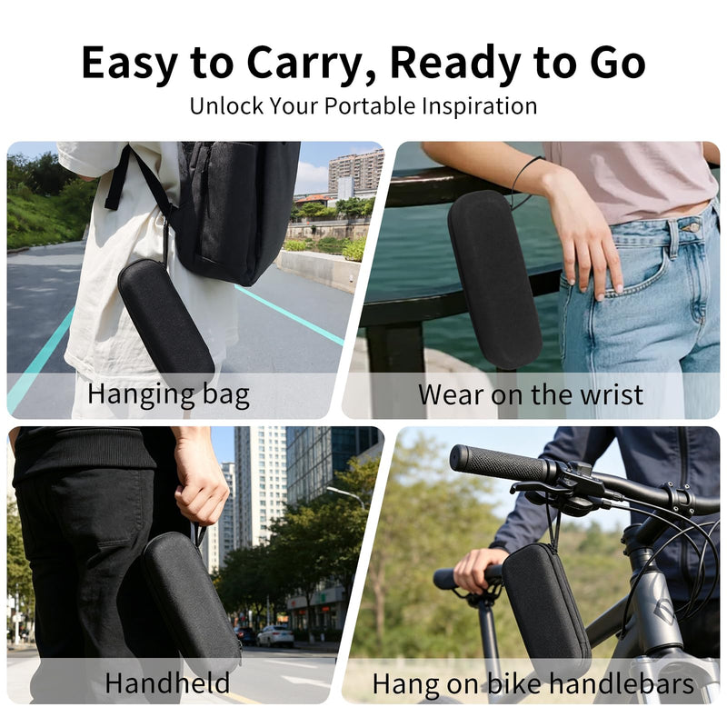 CQT Carrying Case for DJI OSMO Pocket 4 3, Portable Storage Small Protector Hard Bag for Pocket 4 3 Xtra Muse Vlogging Camera Accessories Protective Travel Organizer (Black) Black