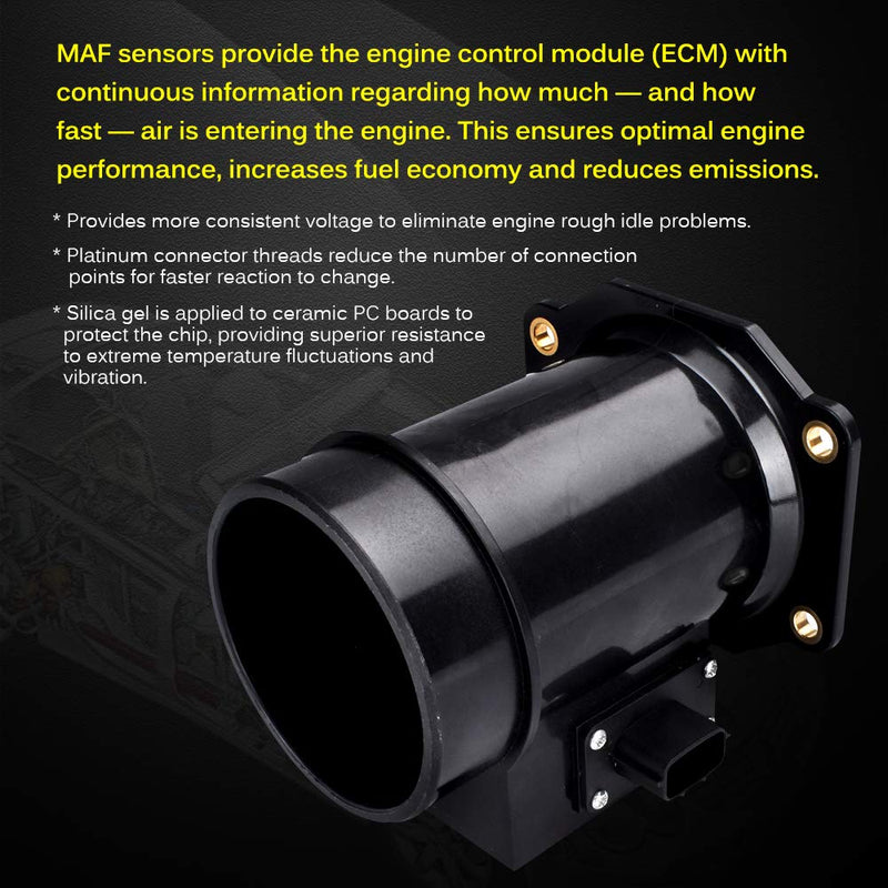 FAERSI Mass Air Flow Sensor 22680-31U00 2268031U00 Replacement for Maxima Infiniti I30 J30 Q45, 1995 1996 1997 1998 1999 Maxima 3.0L, 1996-1999 I30 3.0L, 1995-1997 J30 3.0L, 1997-2000 2001 Q45 4.1L