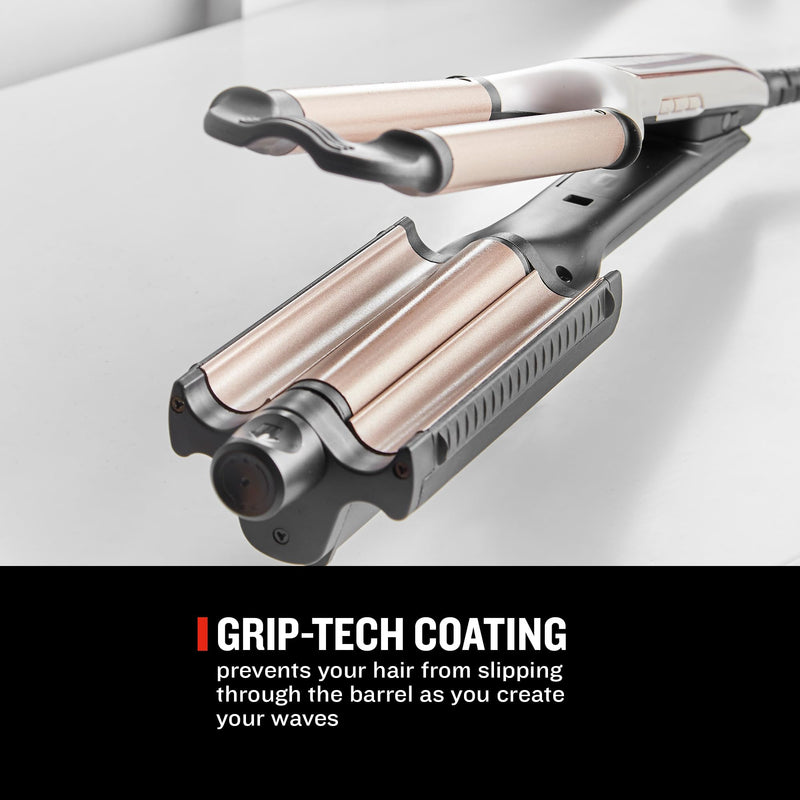  [AUSTRALIA] - Remington PROluxe 4-in-1 Hair Waver, Creates 4 different Wavy Styles (Adjustable Barrel, OPTIheat Technology Long-Lasting Results, PRO+ 185°C Healthier Styling, 30 Second Heat Up, 150°C-210°C) CI91AW Single
