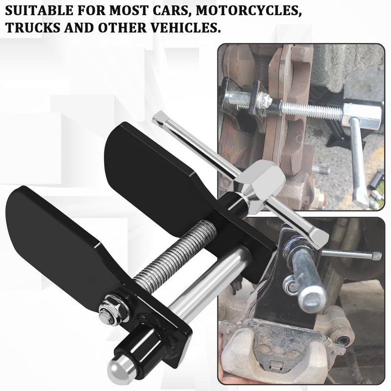Brake Pad Spreader Tool Brake Caliper Hangers Caliper Compression Tool Heavy Duty Disc Brake Caliper Piston Pad Installation Spreader Tool for Car Truck SUV Motorcycle Universal Accessories Black