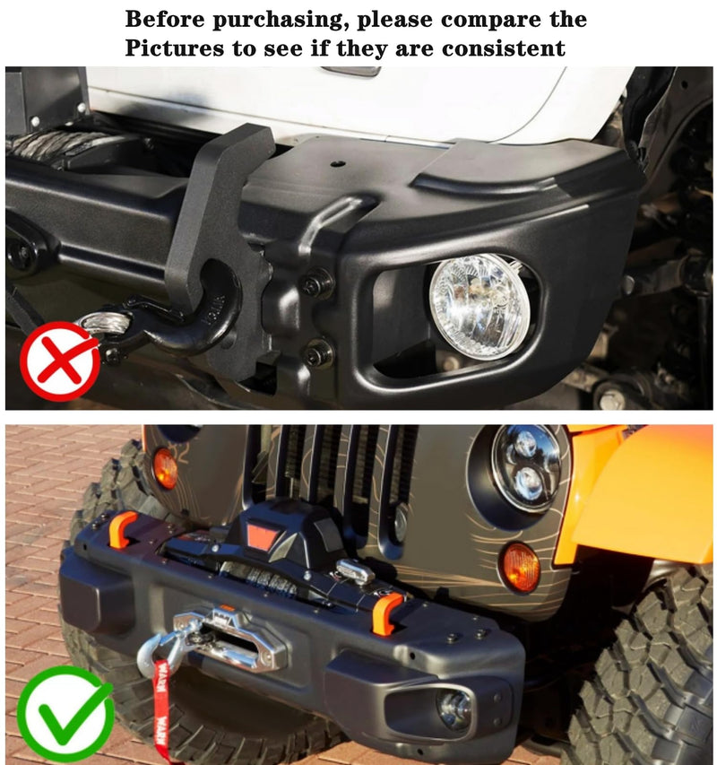 JWWY Bumper Tow Hook Covers Tow Trailer Hitch Receiver Cover Towing Hitch Rubber Sleeve Protector Cover Trim Fit for 2007-2025+Jeep Wrangler JL Gladiator JT 4XE JK Exterior Accessories 2pcs Red Rubber Red