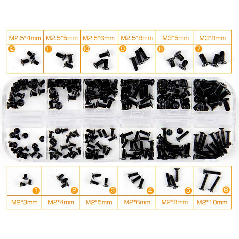 Laptop Screw Set Notebook M2 M2.5 M3 Replacement Screw Kit 240 Pieces for Dell Samsung IBM HP Sony Toshiba Gateway Acer Lenovo Laptops
