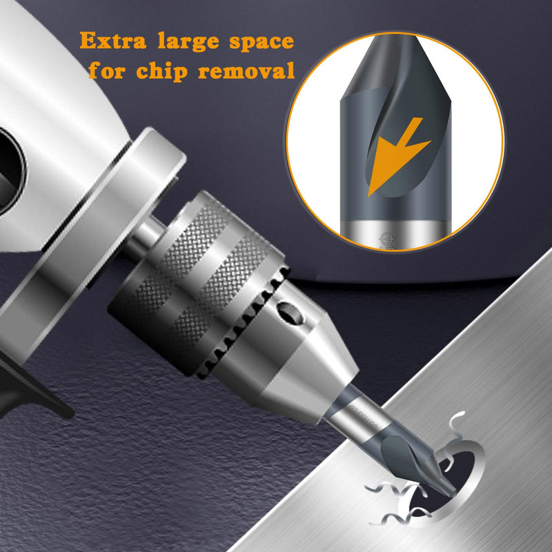 Center Drill Bit Set HSS.Co Cobalt containing high-Speed Steel TiAlN Coated Suitable for Hardened Steel, Stainless Steel, Alloy Steel, Copper and Other Hard Metals Metric 1-5mm (5pcs)