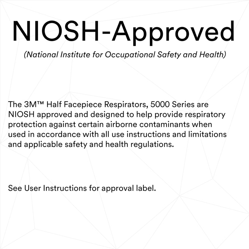 3M Half Facepiece Disposable Respirator, Organic Vapor, NIOSH Approved, Lightweight, Pre-assembled, No Maintenance 1 Count (Pack of 1) Large