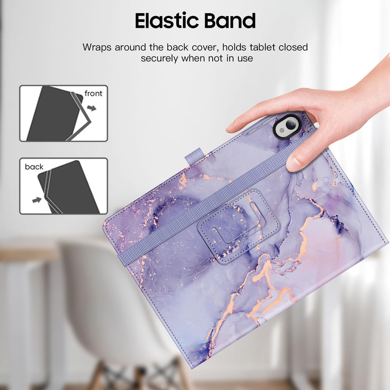 Fintie Folio Case for Onn 11" Core Tablet (2026 Model) - Lilac Marble | Premium Vegan Leather, Pencil Holder, Protective Stand Cover, Compatible with Onn 11 Inch Gen5 Tablet