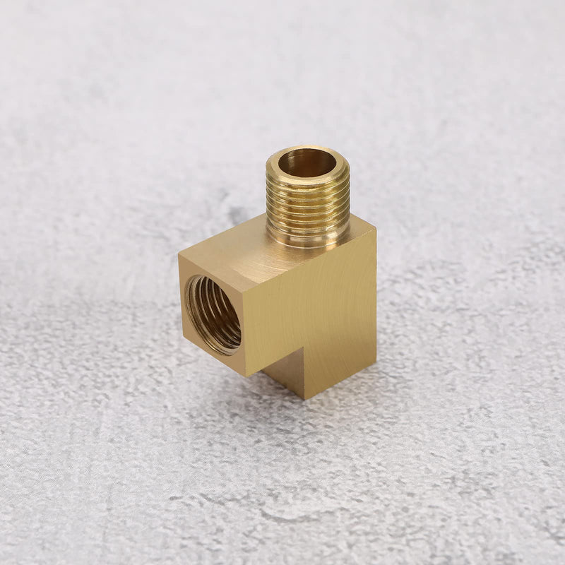 ECSiNG Angle Adapter M10x1 T-Distributor Oil Pressure Sensor Tee Connecter Oil Pressure Gauge Adapter M10x1 Male to 2 M10x1 Female Adapter Brass 1