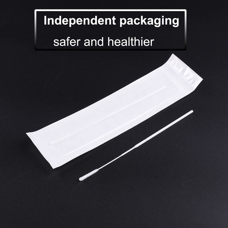 500 Pack Nasopharyngeal Nylon Specimen Flocked Swab, Nasal Swabs Sterile Nasopharyngeal Swab Individually Wrapped, Nylon Flocking Tip ABS Handle Flocked Swab for Sampling 500