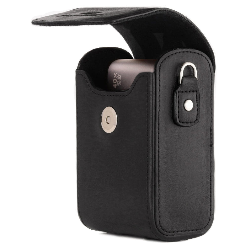 MegaGear Leather Camera Case Compatible with Nikon Coolpix A900, Ever Ready with Strap - Black One size