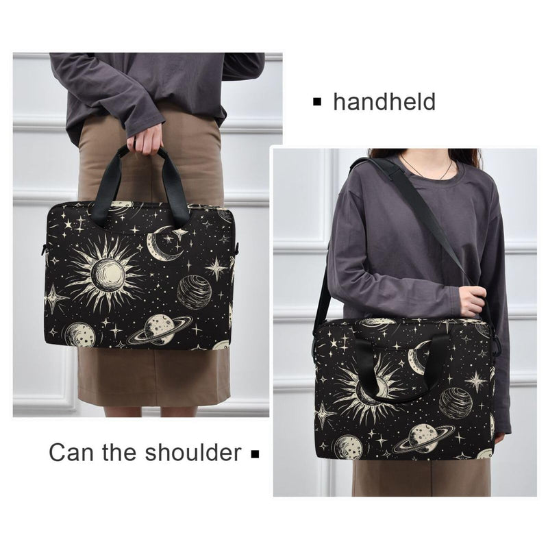 Stars Moon Sun Print Laptop Case 15.6 inch Computer Bag | Waterproof Laptop Briefcase Laptop Bag for Women & Men Stars Moon Sun