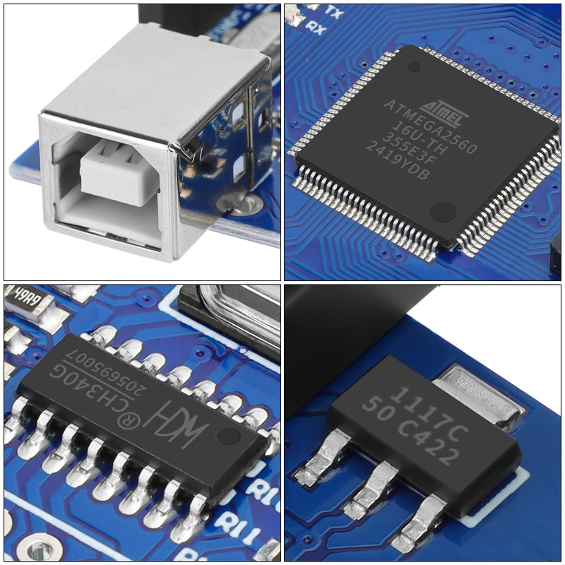 MEGA R3 Board ATmega 2560 with USB Cable, MEGA 2560 R3 Development Board Compatible with Arduino - Improved Version