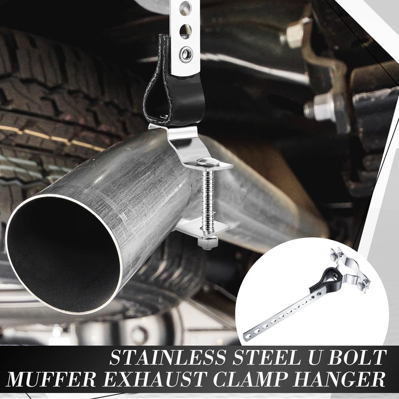 Geetery 1 Pcs Exhaust Hangers Muffler Hanger Swivel Tail Pipe Universal Exhaust Tailpipe Hanger Heavy Duty Tailpipe Muffler Bracket Flexible Swivel, Silver (8 Holes,Rv Style) 8 Holes Rv Style