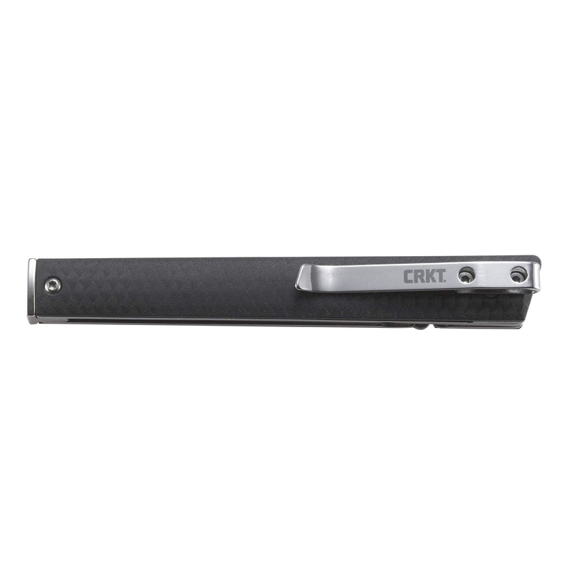CRKT CEO EDC Folding Pocket Knife: Low Profile Gentleman's Knife, Everyday Carry, Satin Blade, IKBS Ball Bearing Pivot, Liner Lock, Glass Reinforced Fiber Handle, Deep Carry Pocket Clip 7096V