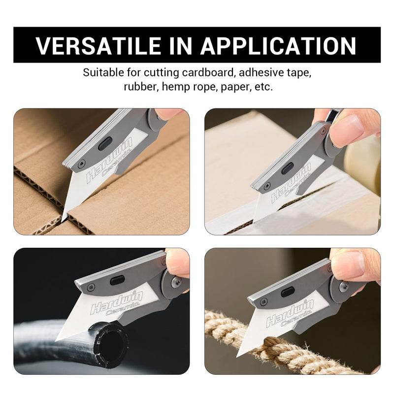 Premium Zirconia Ceramic Utility Knife Blades - 20Pack with Free Metal Holder, Rustproof for Craft & Precision Box Cutting 20