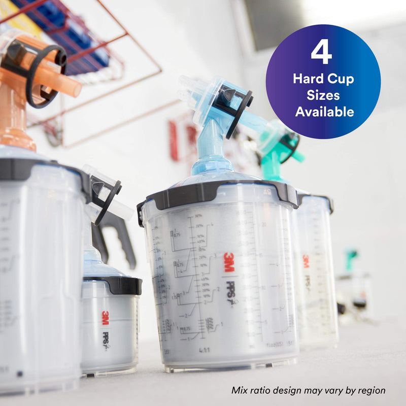 3M PPS 2.0 Spray Gun Cups, 26001, Standard, 22 Ounces, Use with Paint Gun and PPS 2.0 Lids and Liners to Paint Cars, Furniture, House and More, 2 Pack
