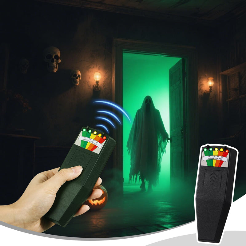 Sabary 2 Pack EMF Meter Detector for Ghost Hunting Equipment Tester, 5 LED Magnetic Field Detector for Home, Office & Outdoor Inspections, 9V Batteries Required (Not Included)